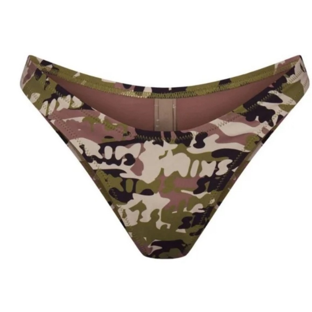 Skims Swim Cheeky Tanga Bottom - Skims Camo - NWT - 2X